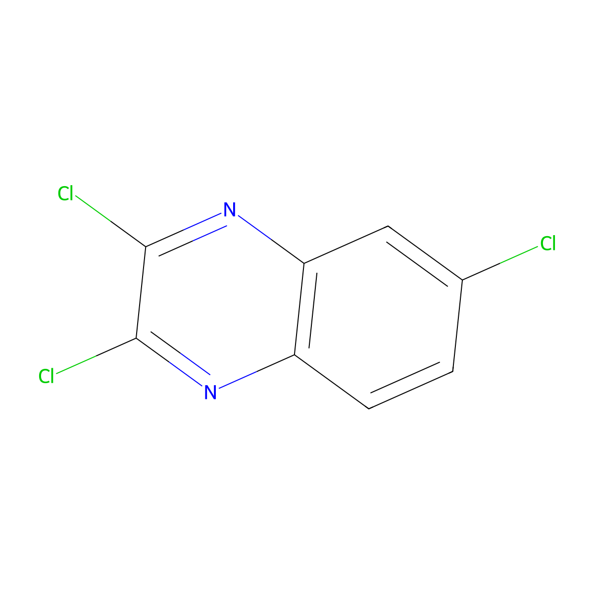 2,3,6-Trichloroquinoxaline molecular structure, CAS 2958-87-4