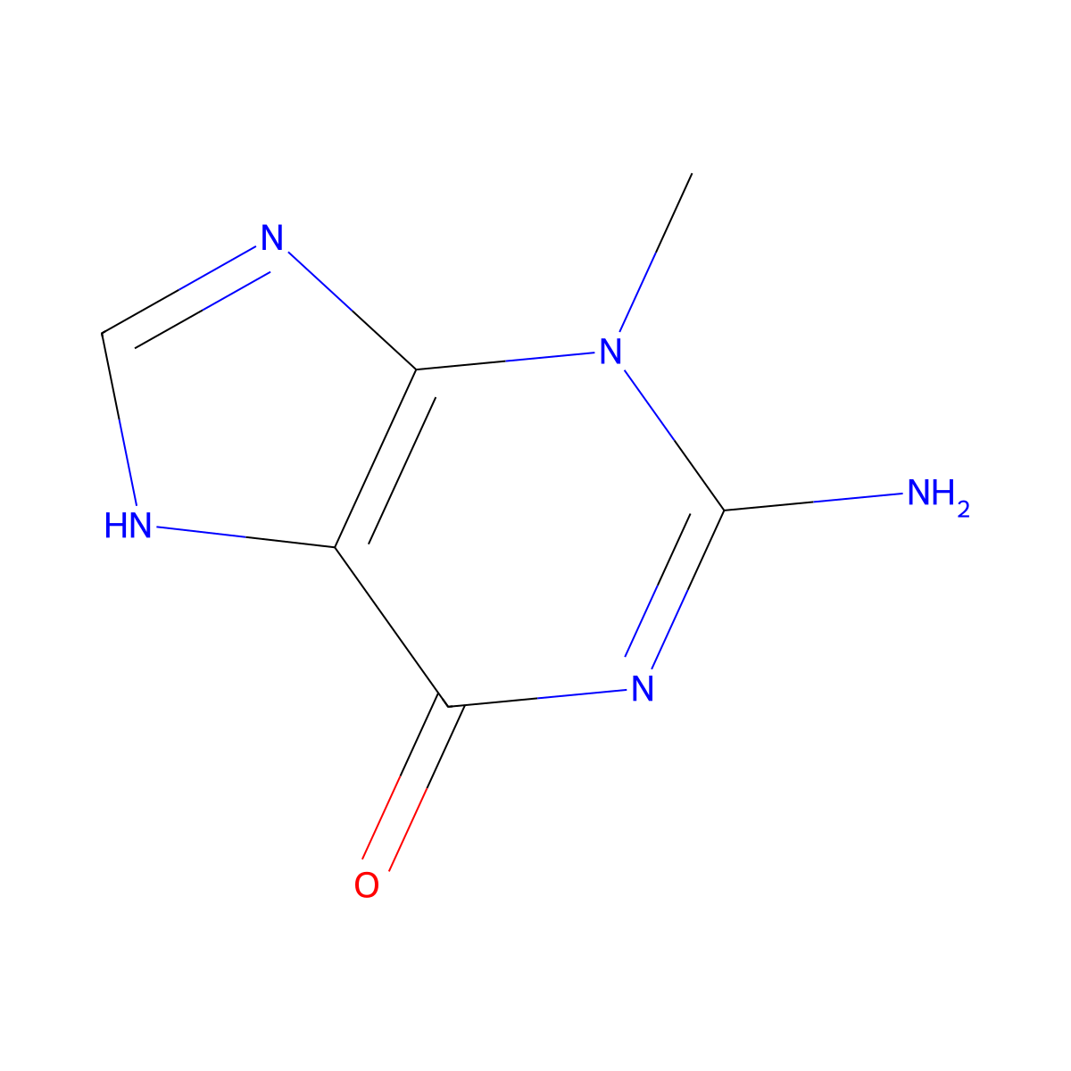 3-Methylguanine molecular structure, CAS 2958-98-7
