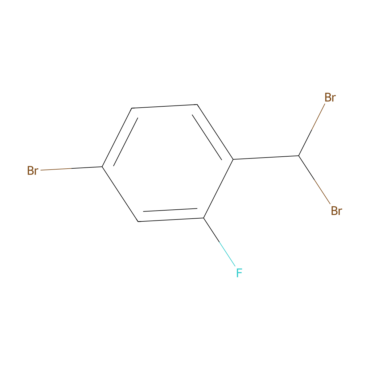 4-Bromo-1-(dibromomethyl)-2-fluorobenzene molecular structure, CAS 295803-26-8