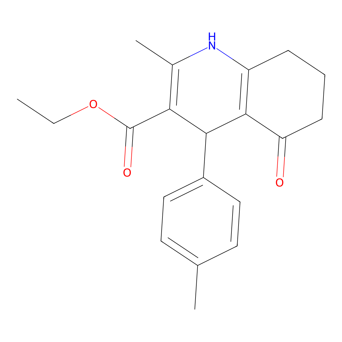 Ethyl 2-methyl-4-(4-methylphenyl)-5-oxo-1,4,5,6,7,8-hexahydro-3-quinolinecarboxylate molecular structure, CAS 295804-26-1