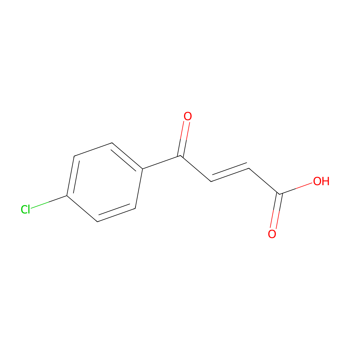(2E)-4-(4-Chlorophenyl)-4-oxo-2-butenoic acid molecular structure, CAS 29582-39-6