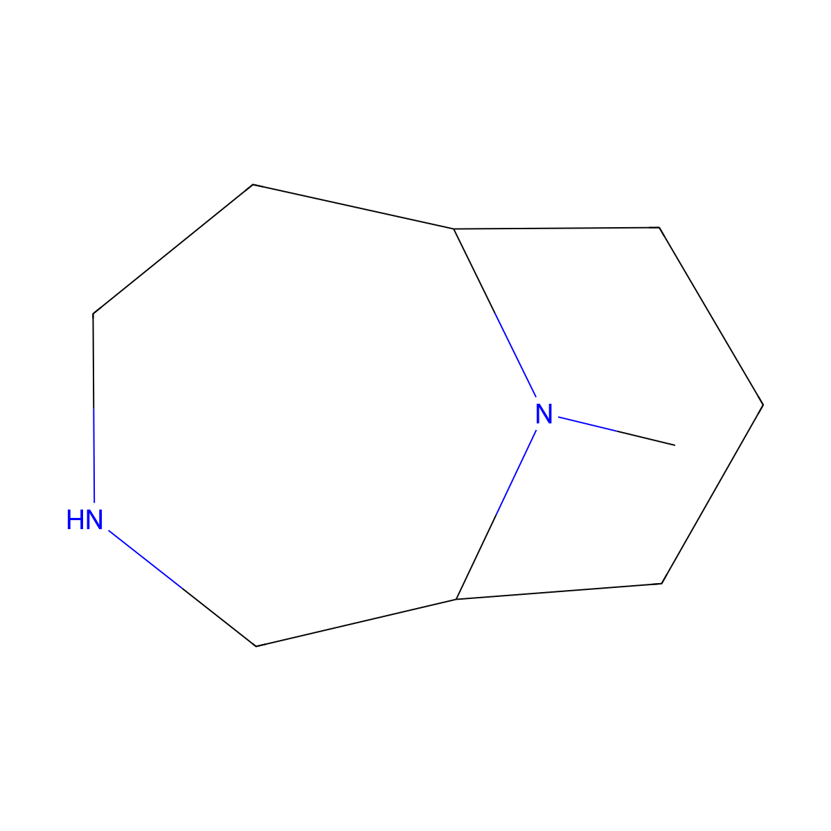 10-Methyl-3,10-diazabicyclo[4.3.1]decane molecular structure, CAS 29584-54-1