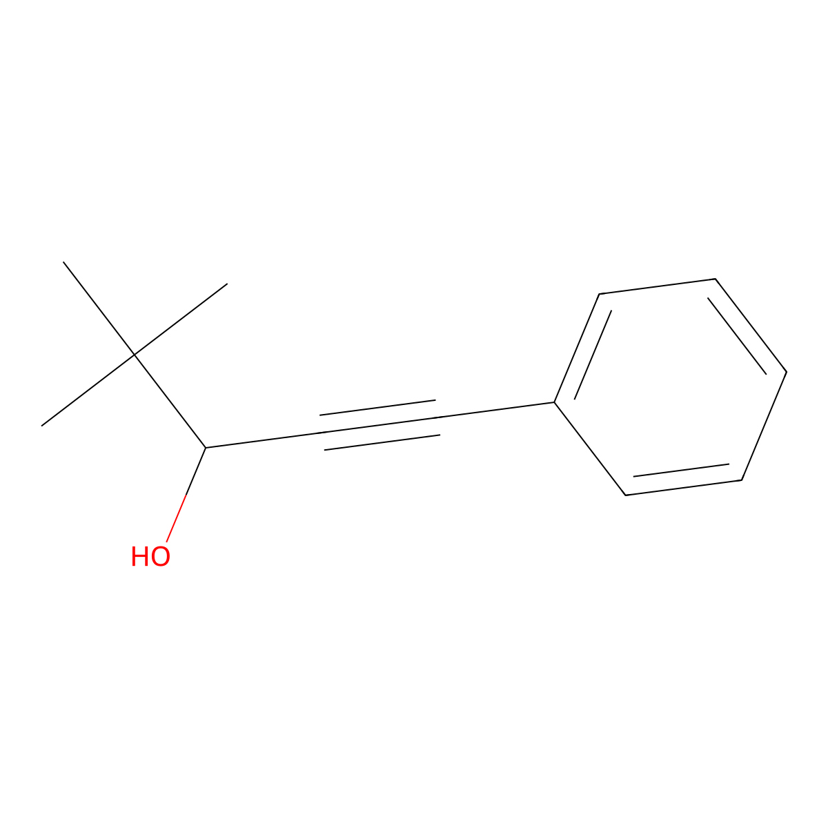 4,4-Dimethyl-1-phenyl-1-pentyn-3-ol molecular structure, CAS 29586-01-4