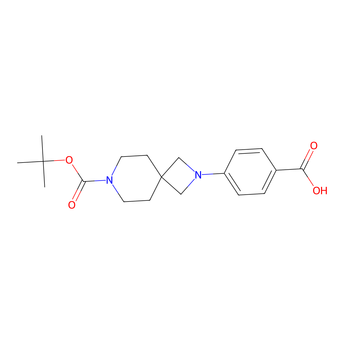 4-(7-(tert-Butoxycarbonyl)-2,7-diazaspiro[3.5]nonan-2-yl)benzoic acid molecular structure, CAS 2958621-30-0