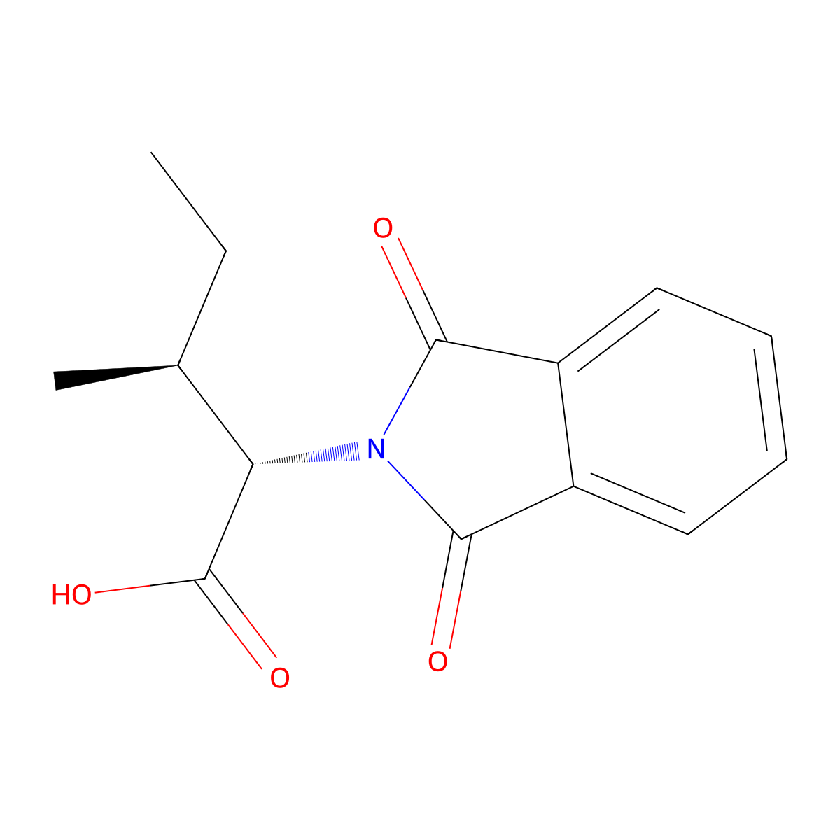 (alphaS)-1,3-Dihydro-alpha-((1S)-1-methylpropyl)-1,3-dioxo-2H-isoindole-2-acetic acid molecular structure, CAS 29588-88-3