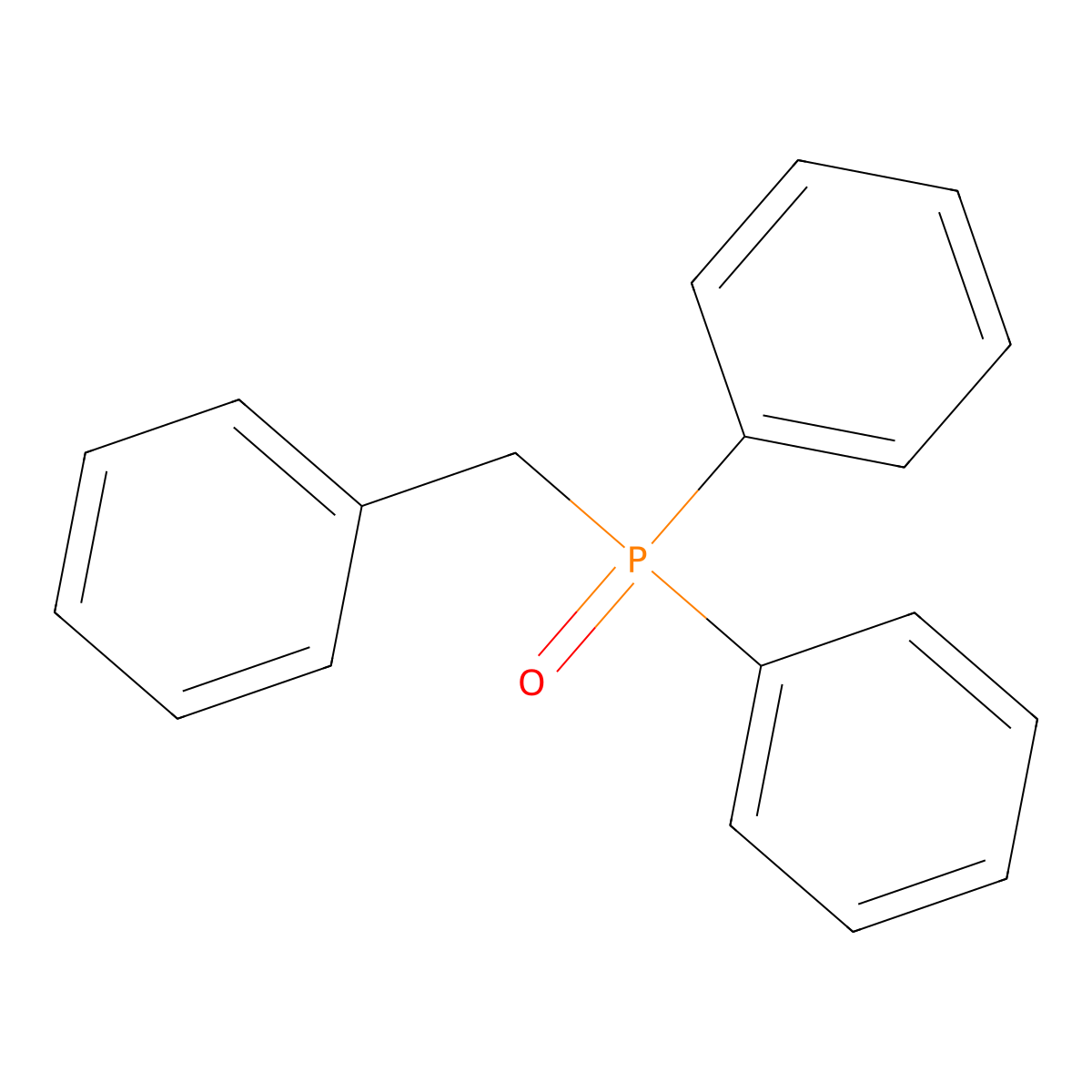 Diphenyl(phenylmethyl)phosphine oxide molecular structure, CAS 2959-74-2