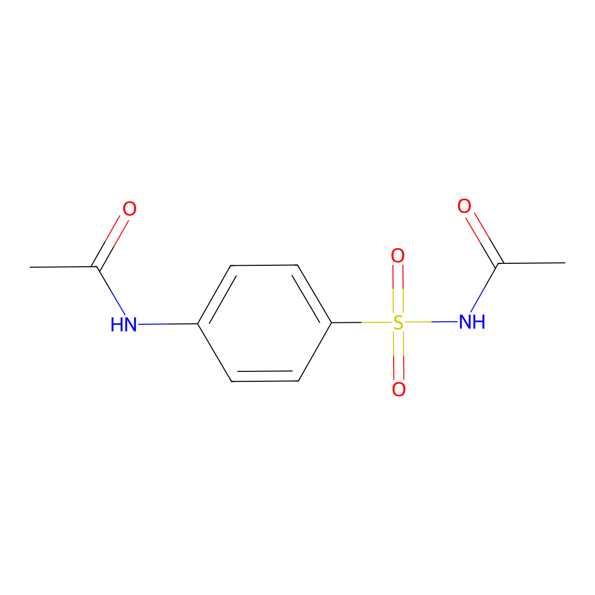 N-((4-(Acetylamino)phenyl)sulfonyl)acetamide molecular structure, CAS 29591-86-4