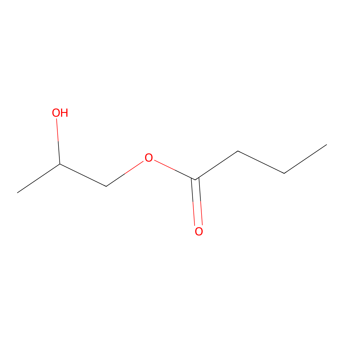 Butanoic acid, 2-hydroxypropyl ester molecular structure, CAS 29592-95-8
