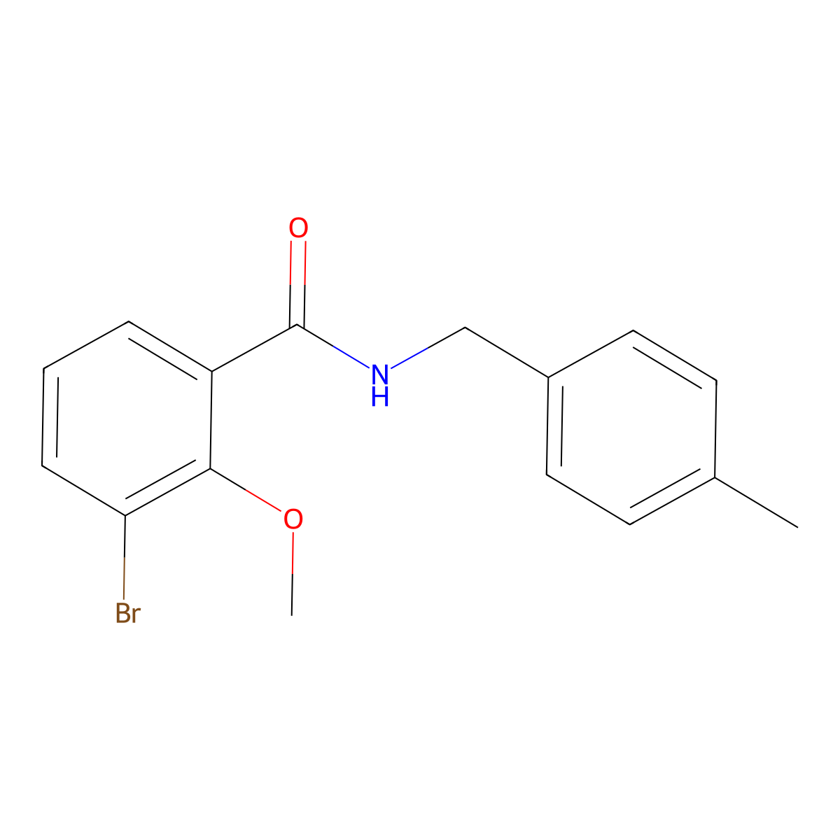 3-bromo-2-methoxy-N-(4-methylbenzyl)benzamide molecular structure, CAS 2959562-03-7