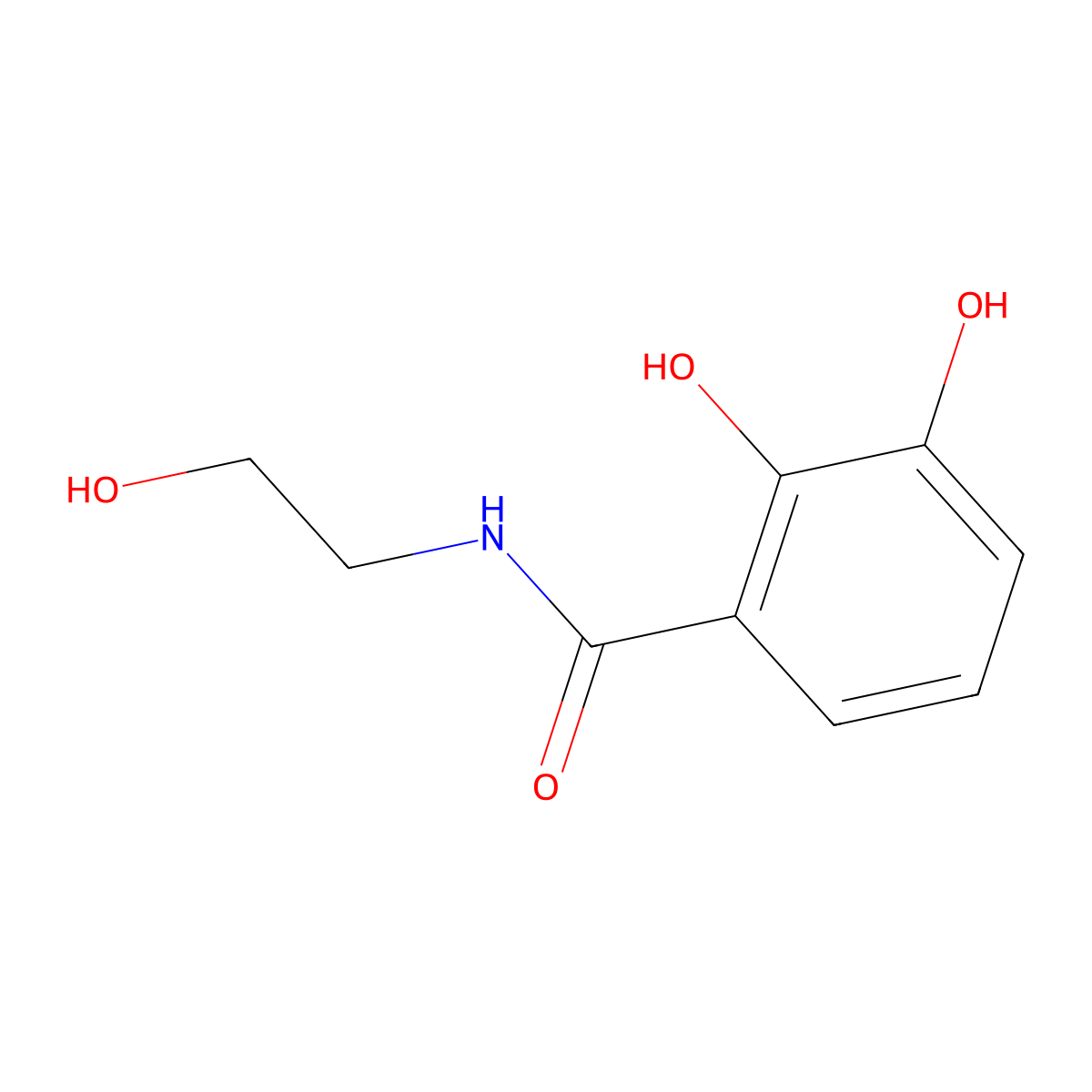 2,3-Dihydroxy-N-(2-hydroxyethyl)benzamide molecular structure, CAS 29597-83-9