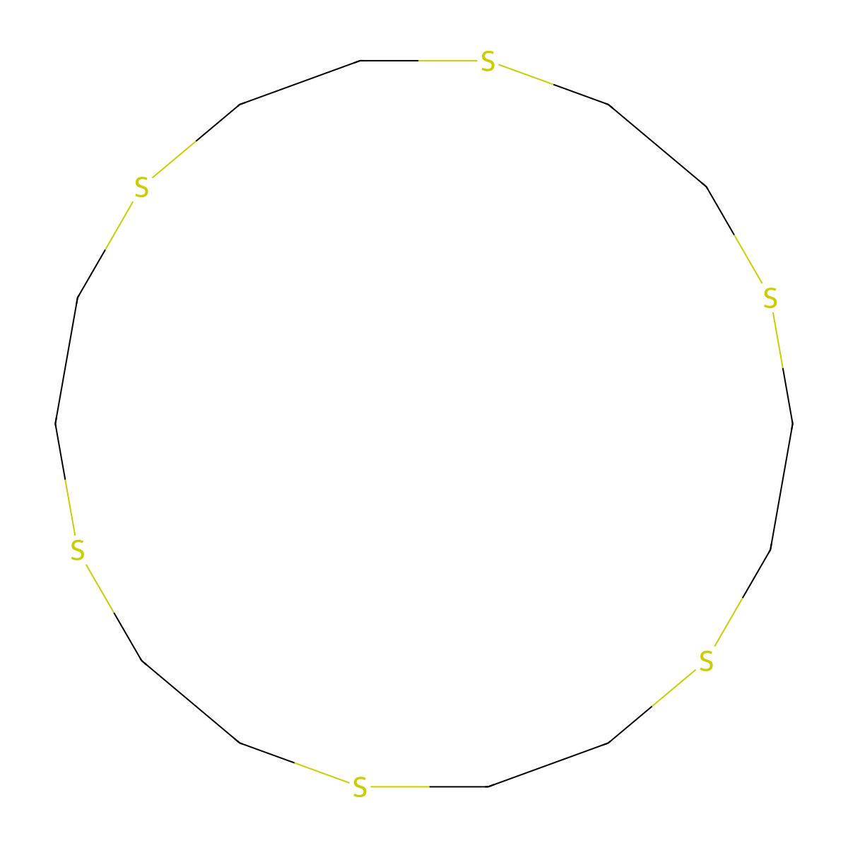 1,4,7,10,13,16-Hexathiacyclooctadecane molecular structure, CAS 296-41-3