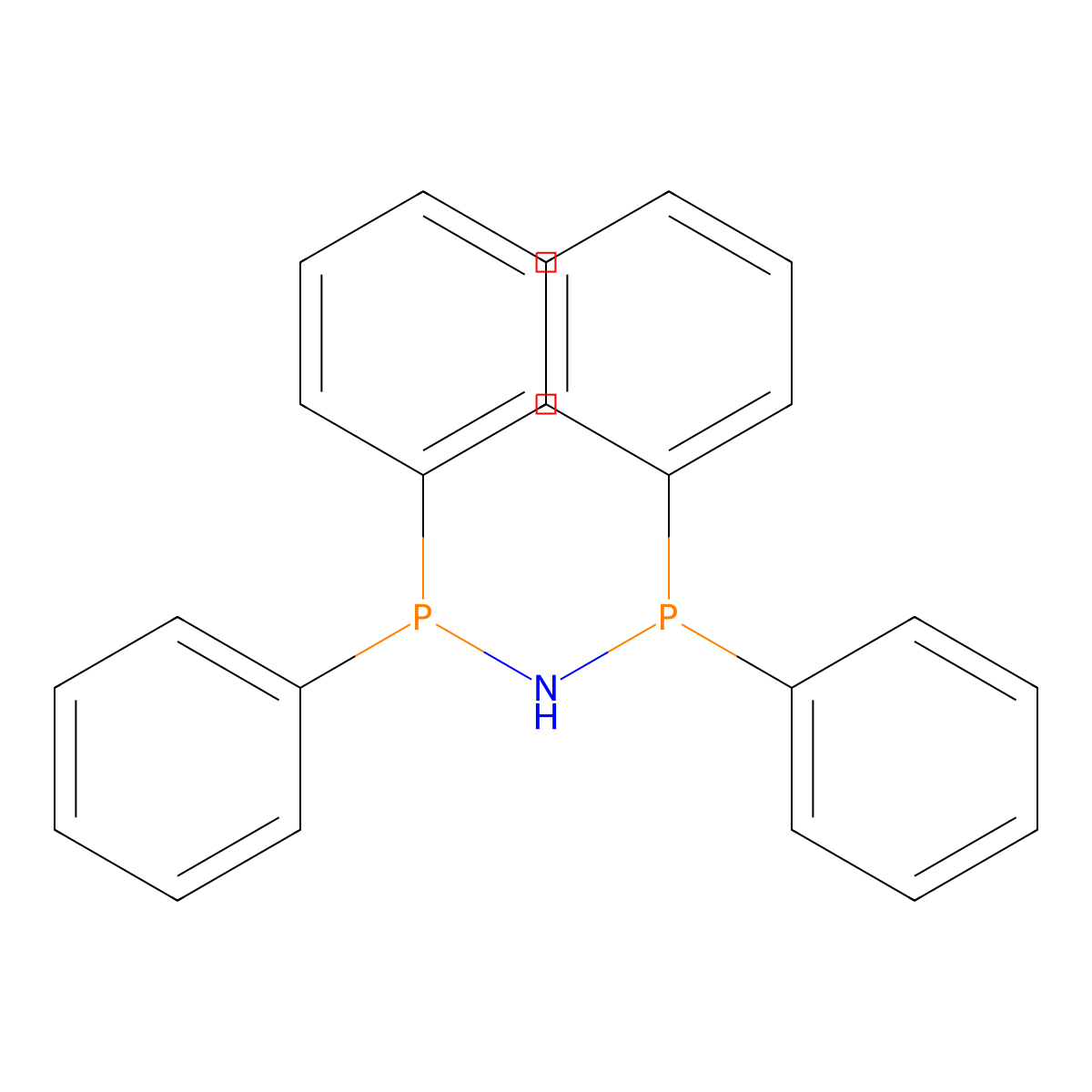 Bis(diphenylphosphino)amine molecular structure, CAS 2960-37-4