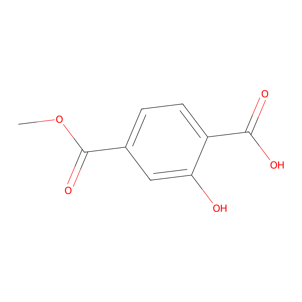2-Hydroxy-4-(methoxycarbonyl)benzoic acid molecular structure, CAS 29602-00-4
