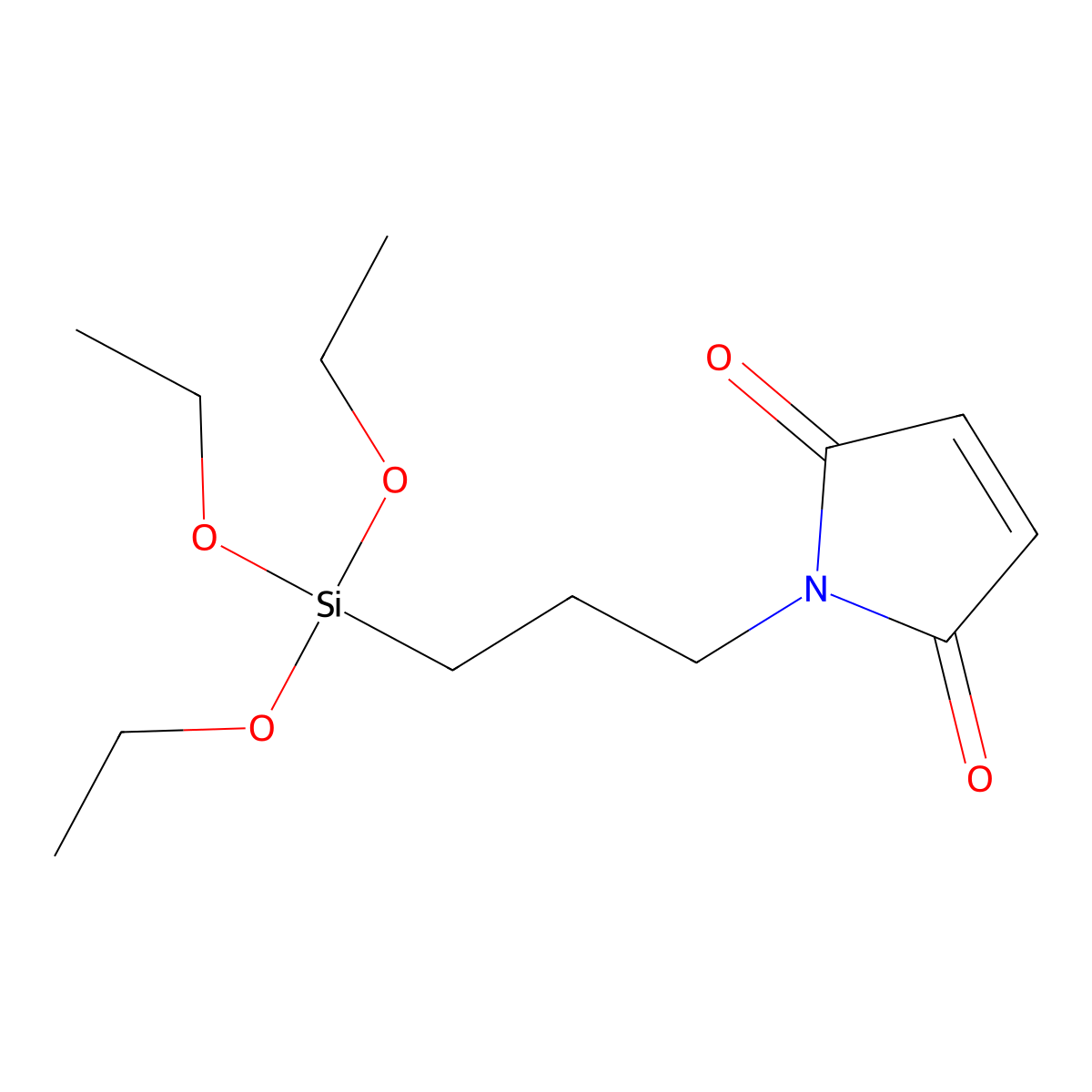 1H-Pyrrole-2,5-dione, 1-[3-(triethoxysilyl)propyl]- molecular structure, CAS 29602-11-7