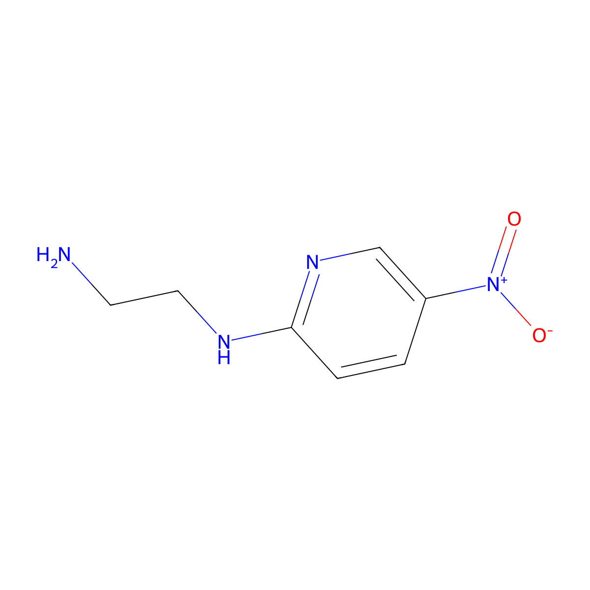 2-(2-Aminoethylamino)-5-nitropyridine molecular structure, CAS 29602-39-9