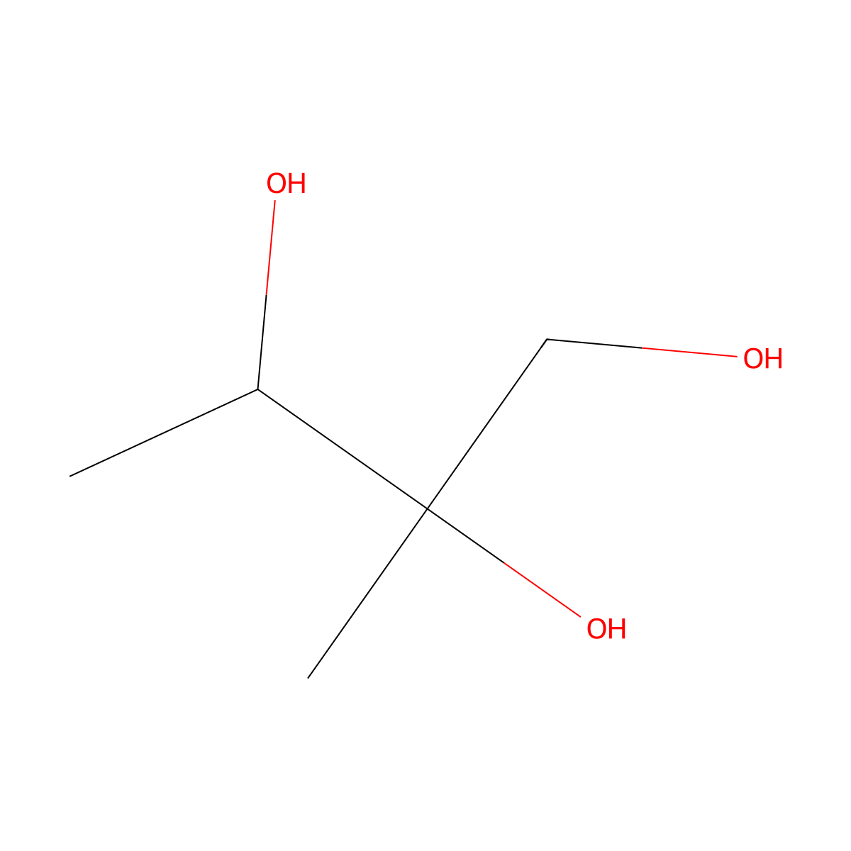 2-Methylbutane-1,2,3-triol molecular structure, CAS 29602-51-5