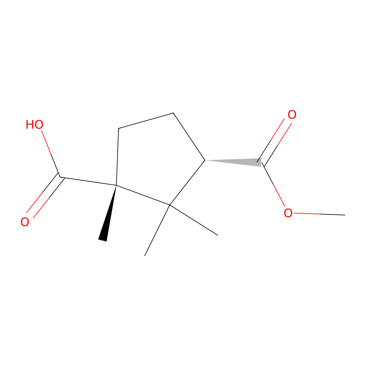 Methyl camphorate, (+)- molecular structure, CAS 29607-02-1