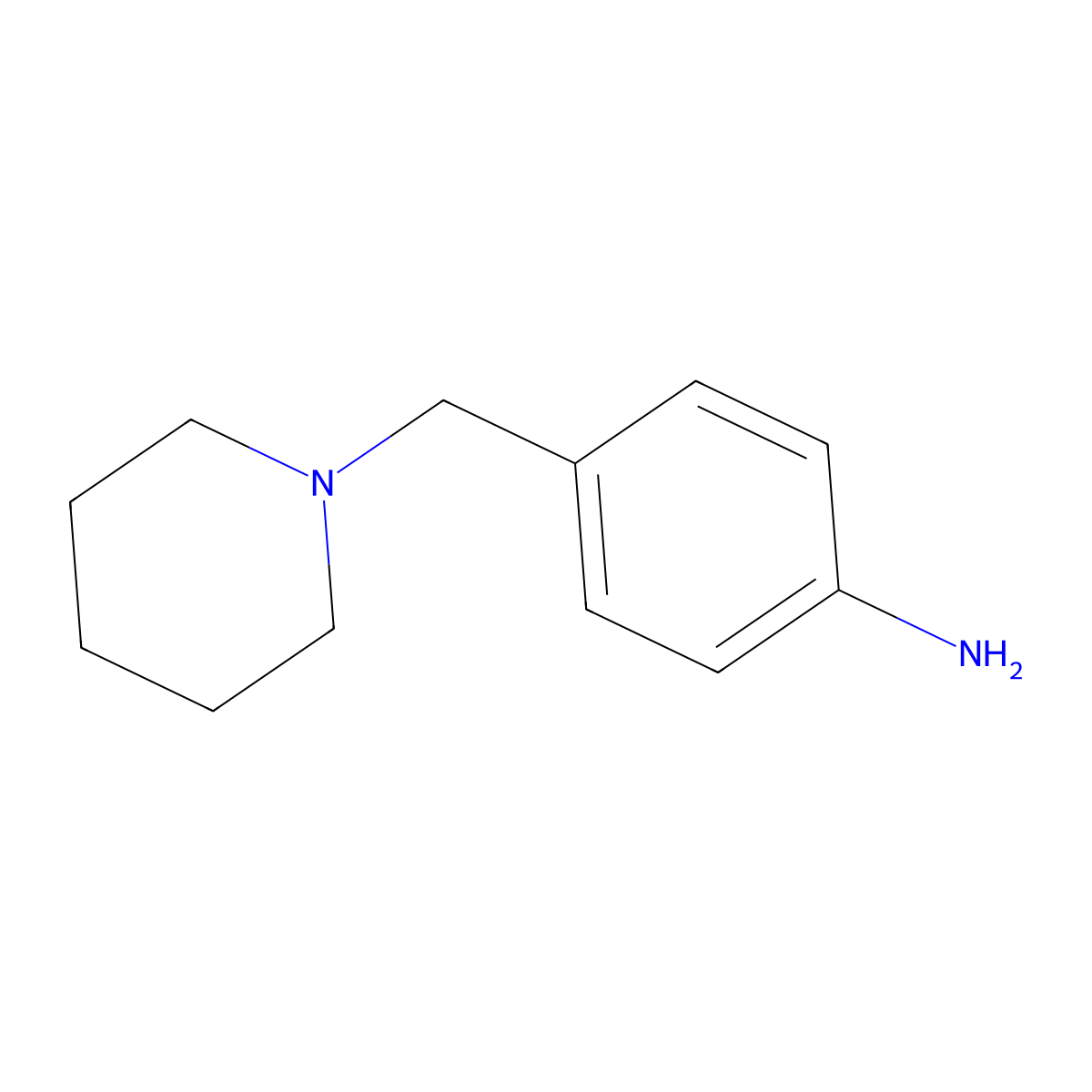 4-(Piperidin-1-ylmethyl)aniline molecular structure, CAS 29608-05-7