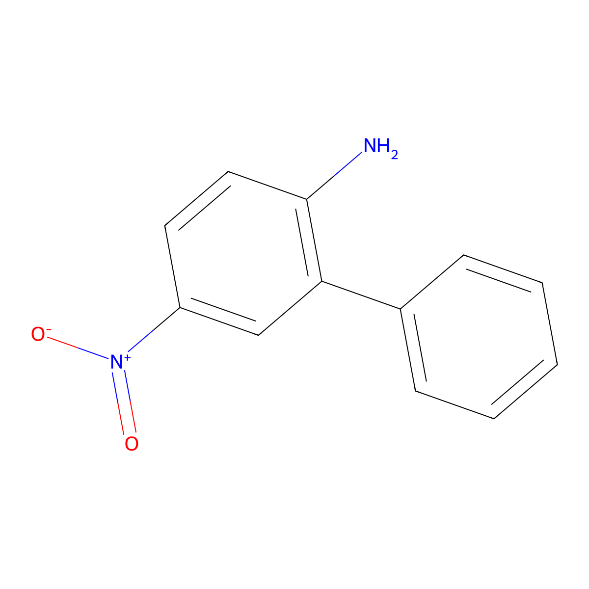 5-Nitro-2-biphenylamine molecular structure, CAS 29608-75-1