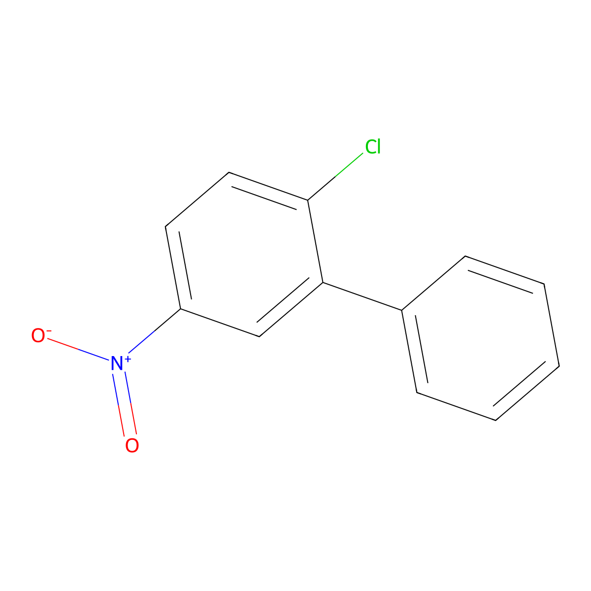 2-Chloro-5-nitro-1,1'-biphenyl molecular structure, CAS 29608-76-2