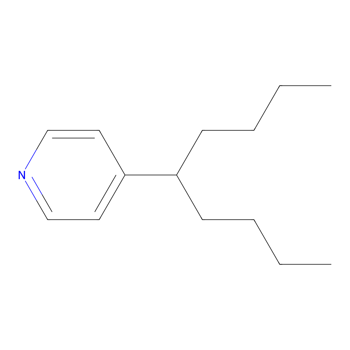 4-(1-Butylpentyl)pyridine molecular structure, CAS 2961-47-9