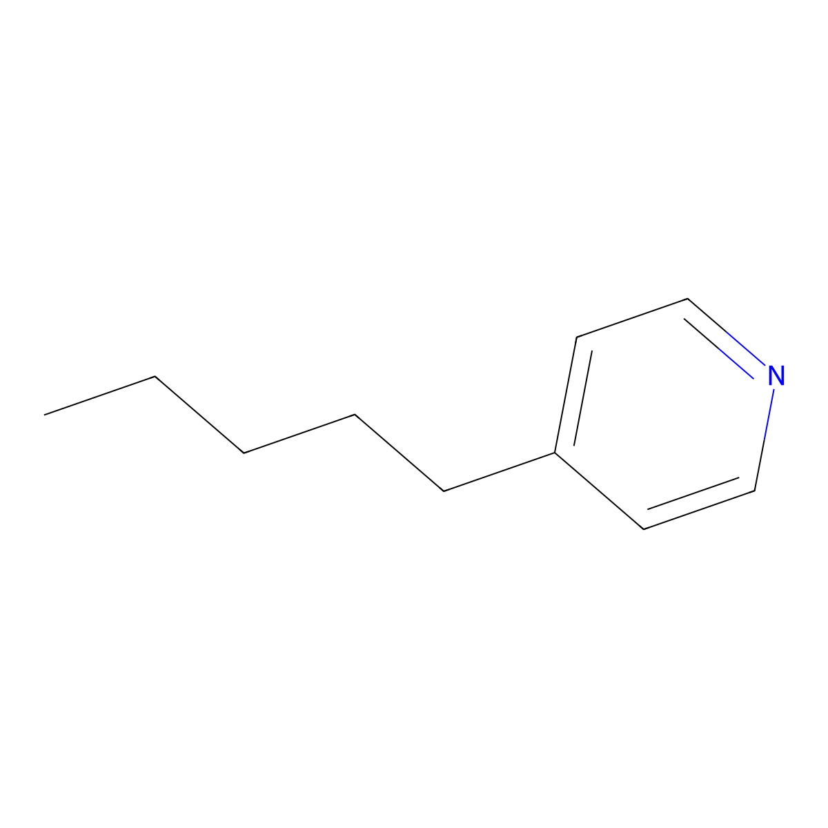 4-Pentylpyridine molecular structure, CAS 2961-50-4
