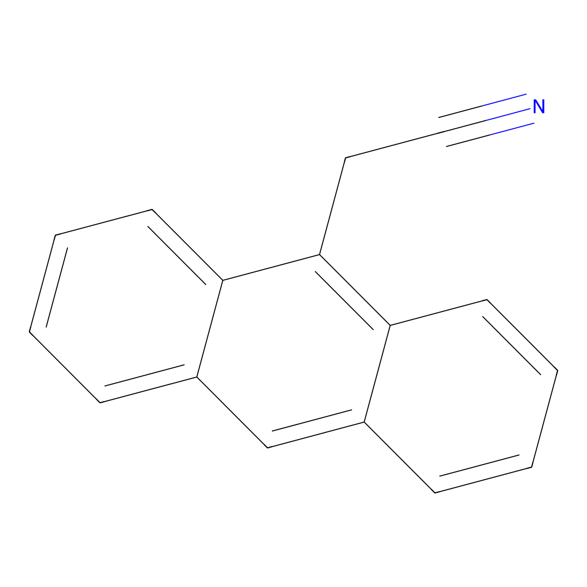 9-Anthraceneacetonitrile molecular structure, CAS 2961-76-4