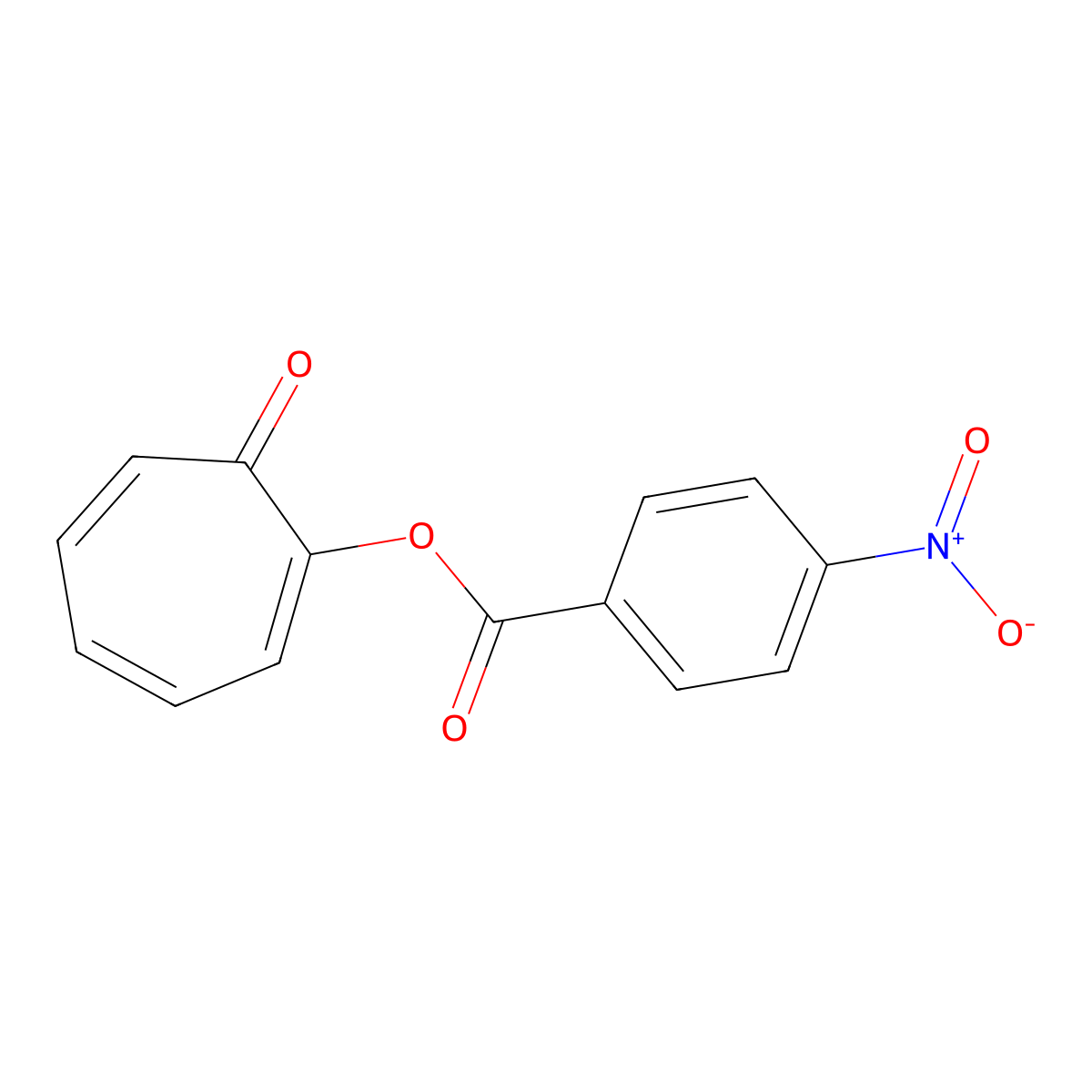 7-Oxocyclohepta-1,3,5-trien-1-yl 4-nitrobenzoate molecular structure, CAS 2961-84-4