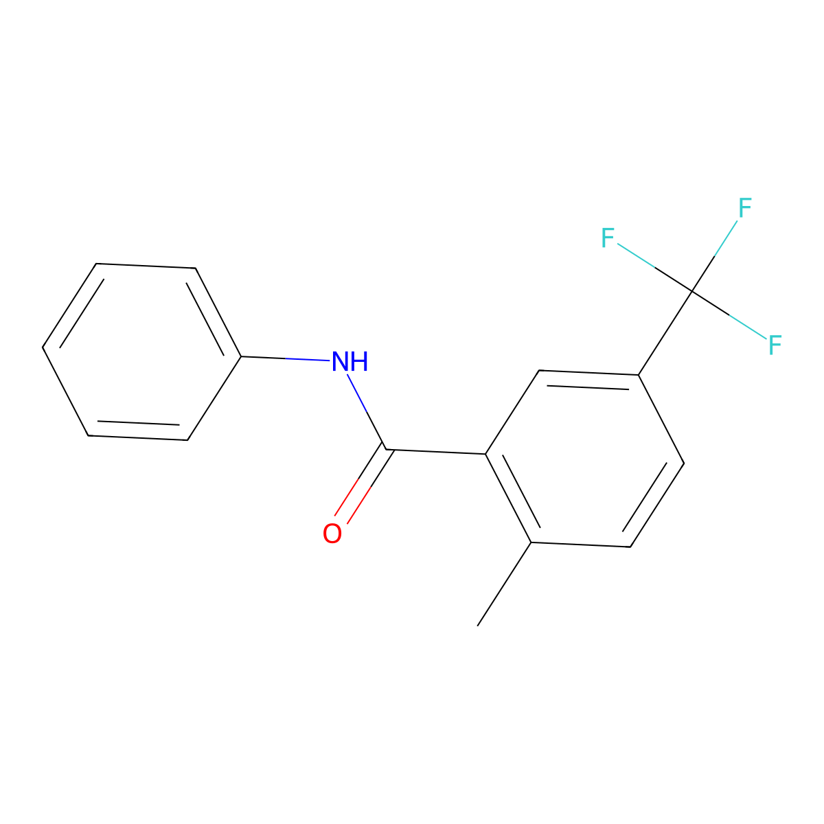Benzamide, 2-methyl-N-phenyl-5-(trifluoromethyl)- molecular structure, CAS 2961761-72-6