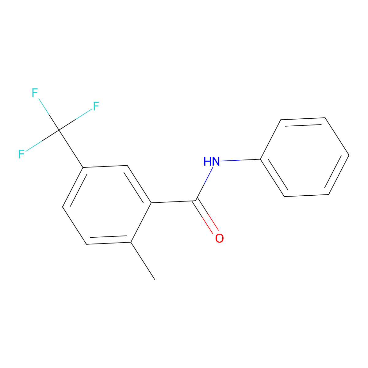 Benzamide, 2-methyl-N-phenyl-5-(trifluoromethyl)- molecular structure, CAS 2961761-72-6