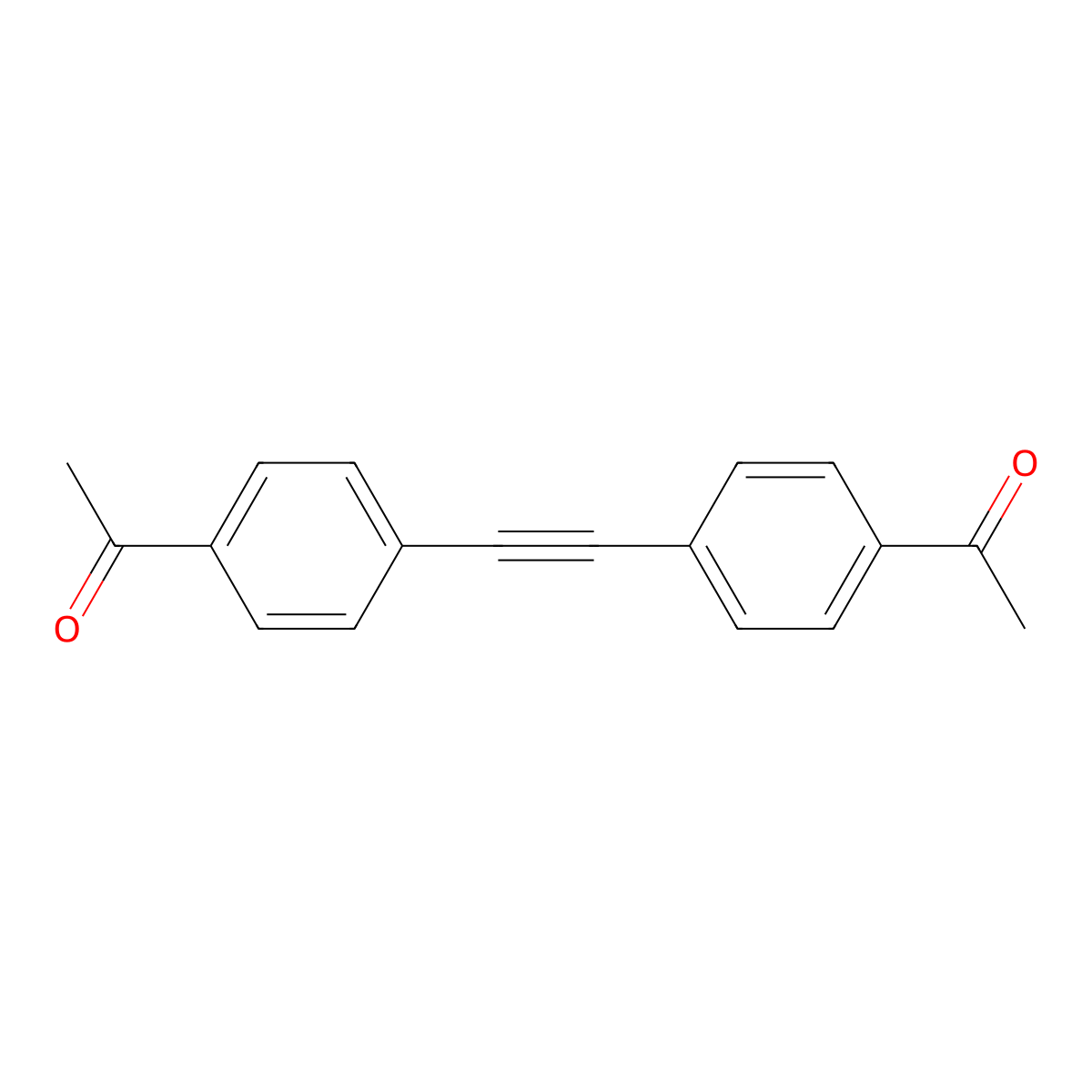 1-[4-[2-(4-Acetylphenyl)ethynyl]phenyl]ethanone molecular structure, CAS 29619-42-9