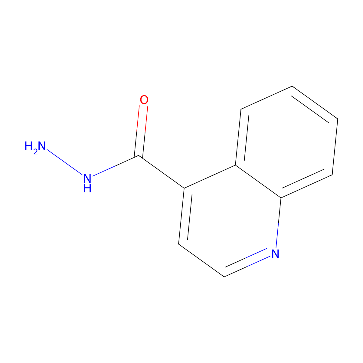 Quinoline-4-carbohydrazide molecular structure, CAS 29620-62-0