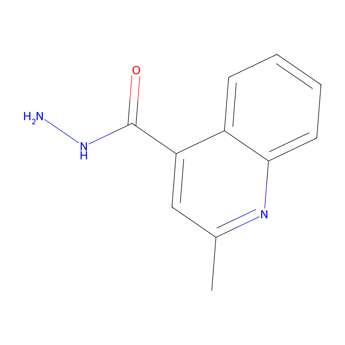 2-Methylquinoline-4-carbohydrazide molecular structure, CAS 29620-66-4