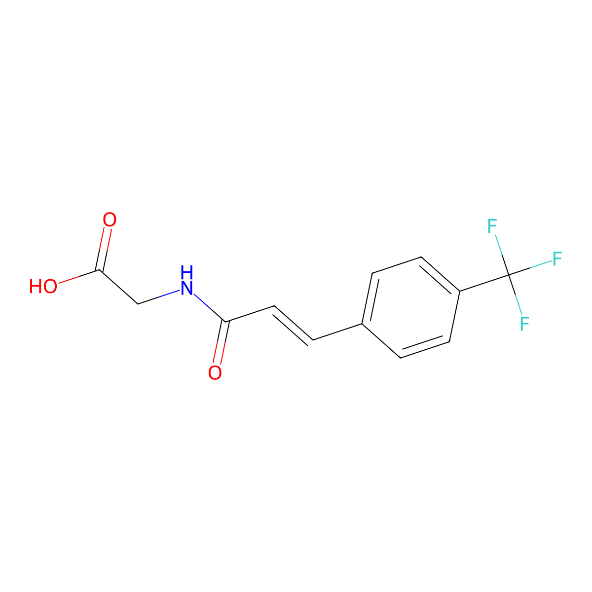 2-[(2E)-3-[4-(Trifluoromethyl)phenyl]prop-2-enamido]acetic acid molecular structure, CAS 2962073-58-9
