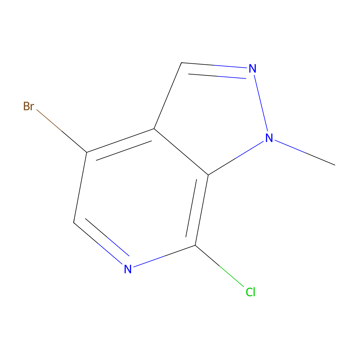 4-Bromo-7-chloro-1-methyl-1H-pyrazolo[3,4-c]pyridine molecular structure, CAS 2962094-10-4