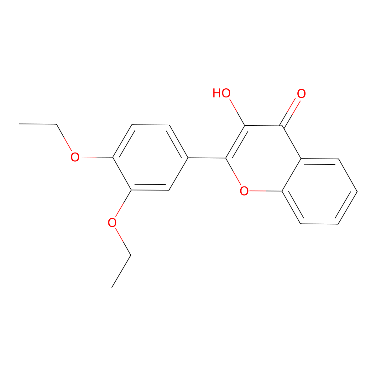 2-(3,4-diethoxyphenyl)-3-hydroxy-4H-chromen-4-one molecular structure, CAS 296237-06-4