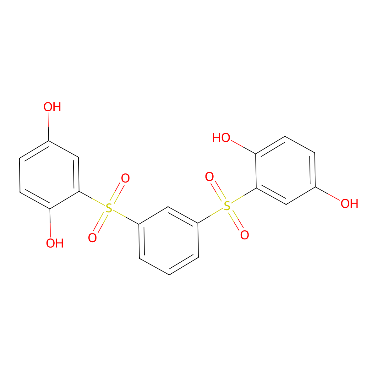 2-[3-(2,5-Dihydroxybenzenesulfonyl) benzenesulfonyl]benzene-1,4-diol molecular structure, CAS 29624-68-8