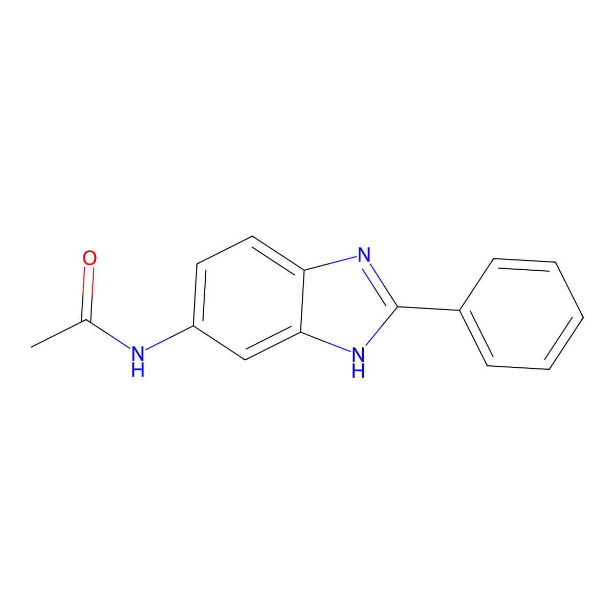 N-(2-Phenyl-1H-benzimidazol-6-yl)acetamide molecular structure, CAS 296242-68-7
