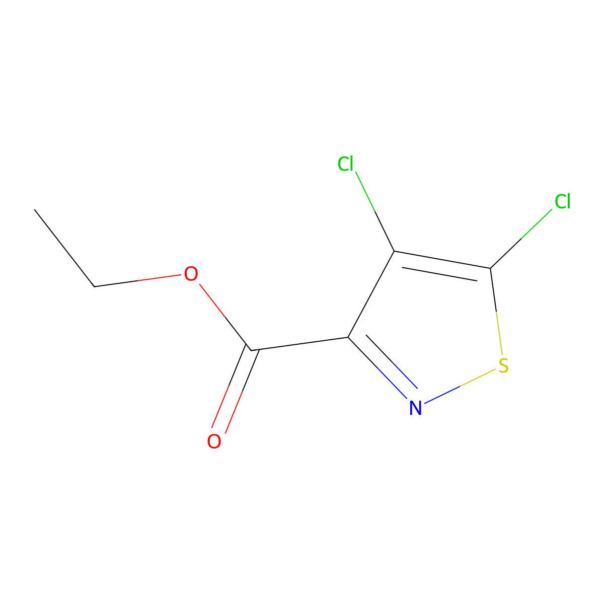 Ethyl 4,5-dichloroisothiazole-3-carboxylate molecular structure, CAS 296243-98-6