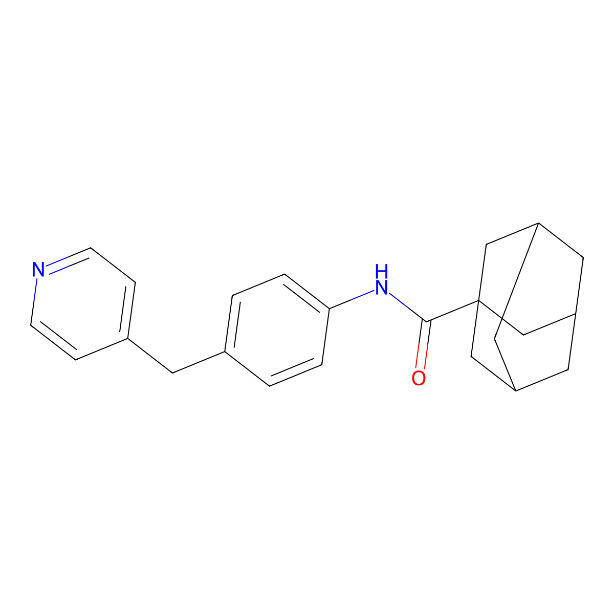 N-[4-(pyridin-4-ylmethyl)phenyl]adamantane-1-carboxamide molecular structure, CAS 296245-30-2