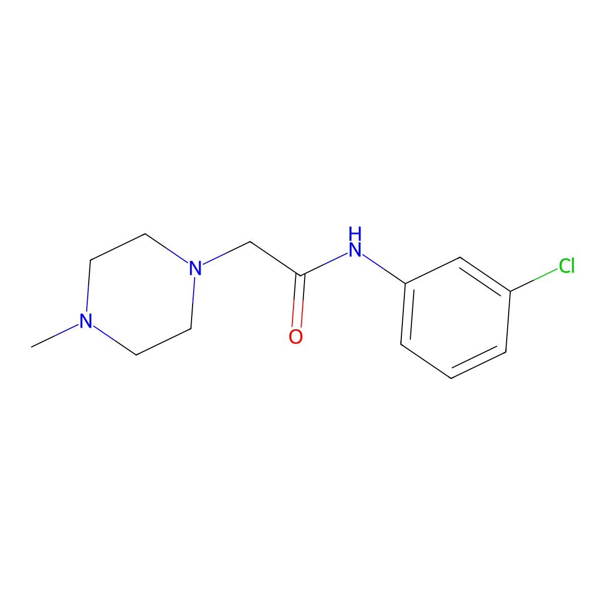 N-(3-chlorophenyl)-2-(4-methylpiperazin-1-yl)acetamide molecular structure, CAS 296245-55-1