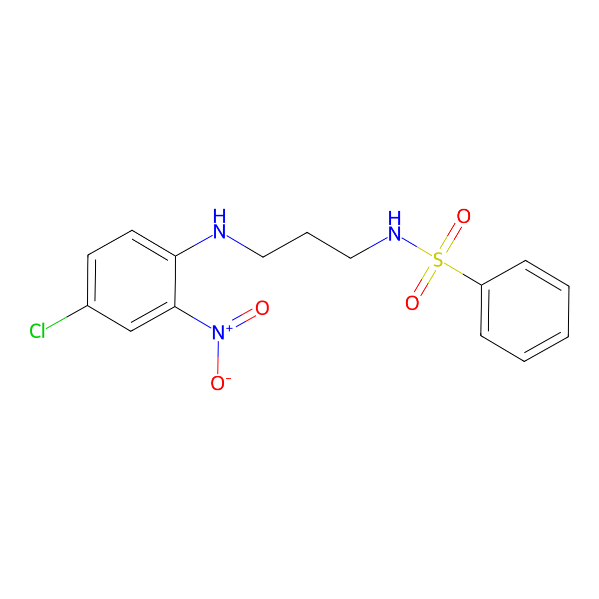 N-[3-(4-Chloro-2-nitroanilino)propyl]benzenesulfonamide molecular structure, CAS 296245-57-3