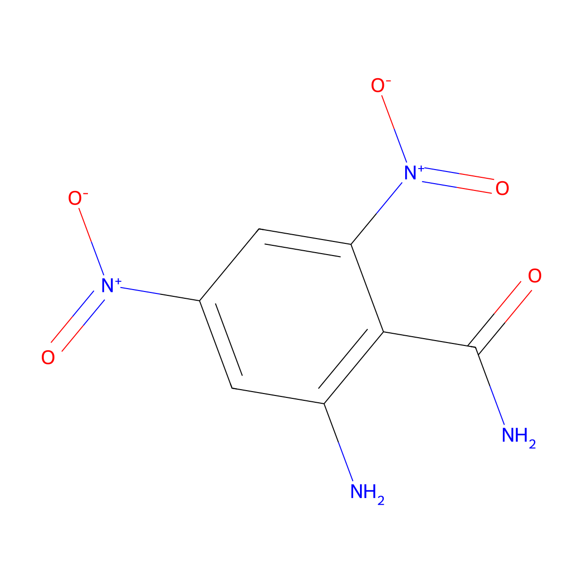 2-Amino-4,6-dinitrobenzamide molecular structure, CAS 296246-87-2