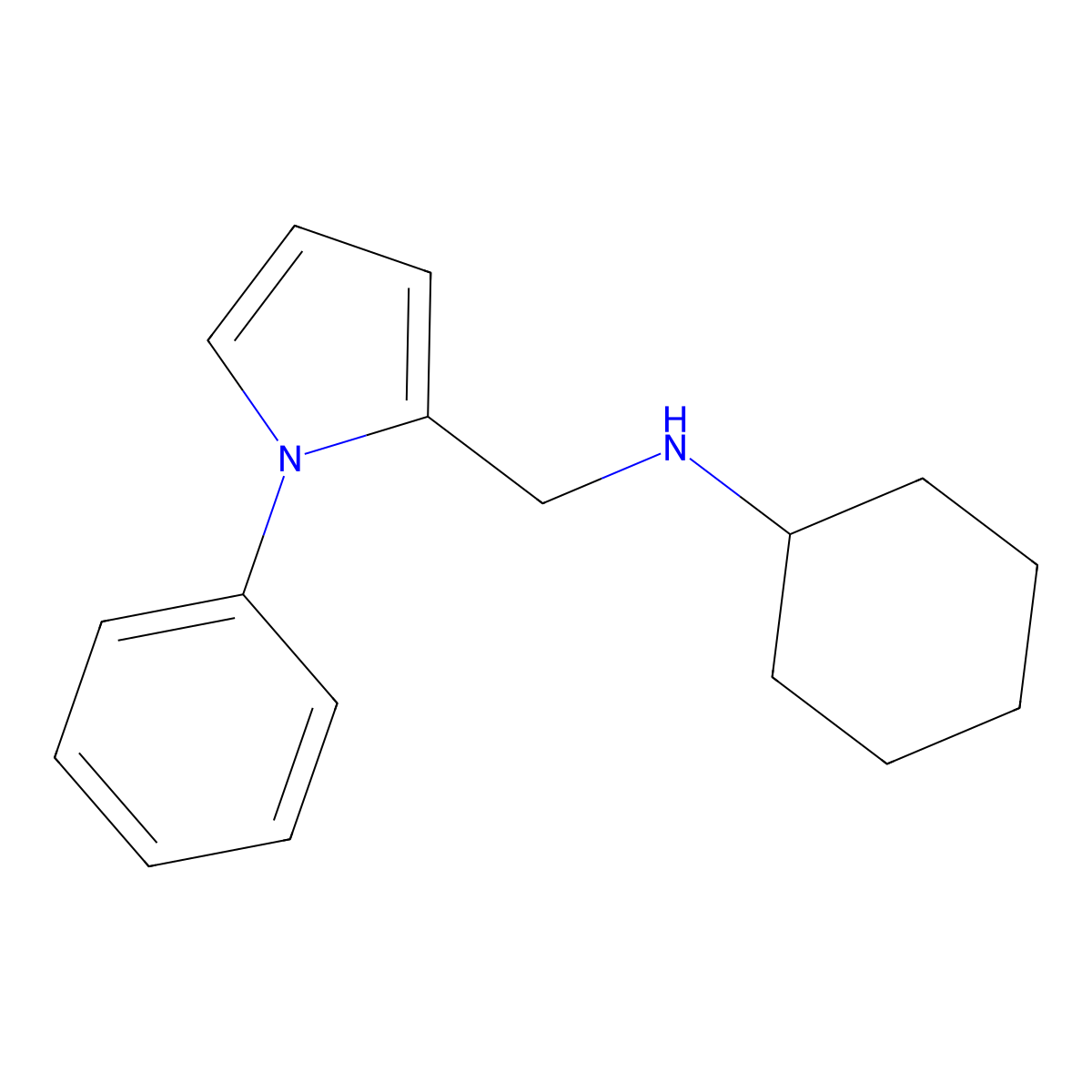 N-[(1-Phenyl-1H-pyrrol-2-yl)methyl]cyclohexanamine molecular structure, CAS 296247-60-4