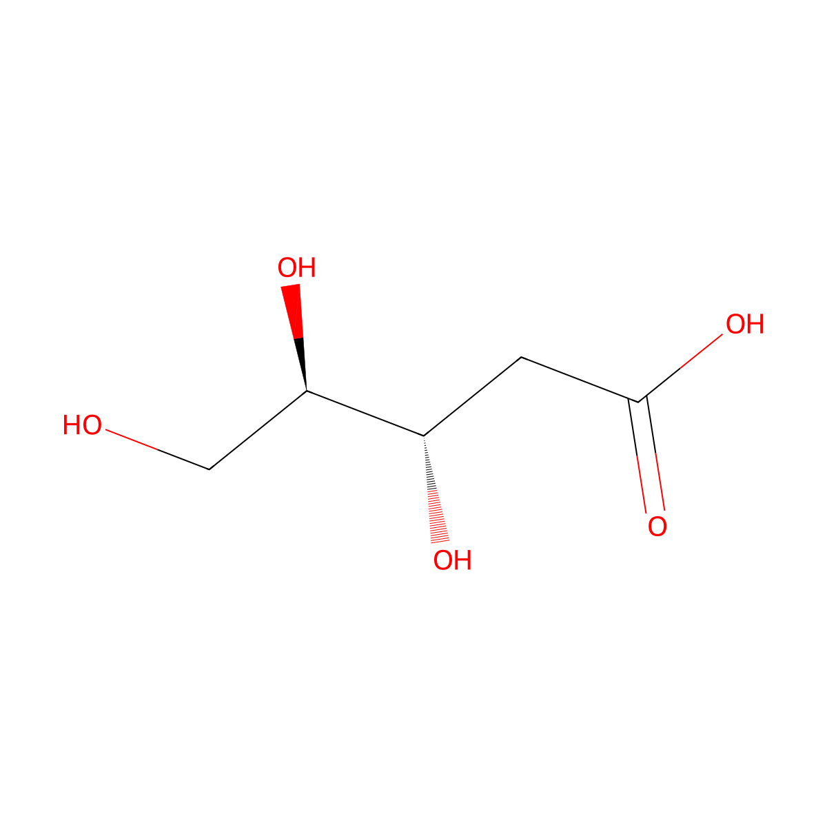 2-Deoxyribonic acid molecular structure, CAS 29625-75-0