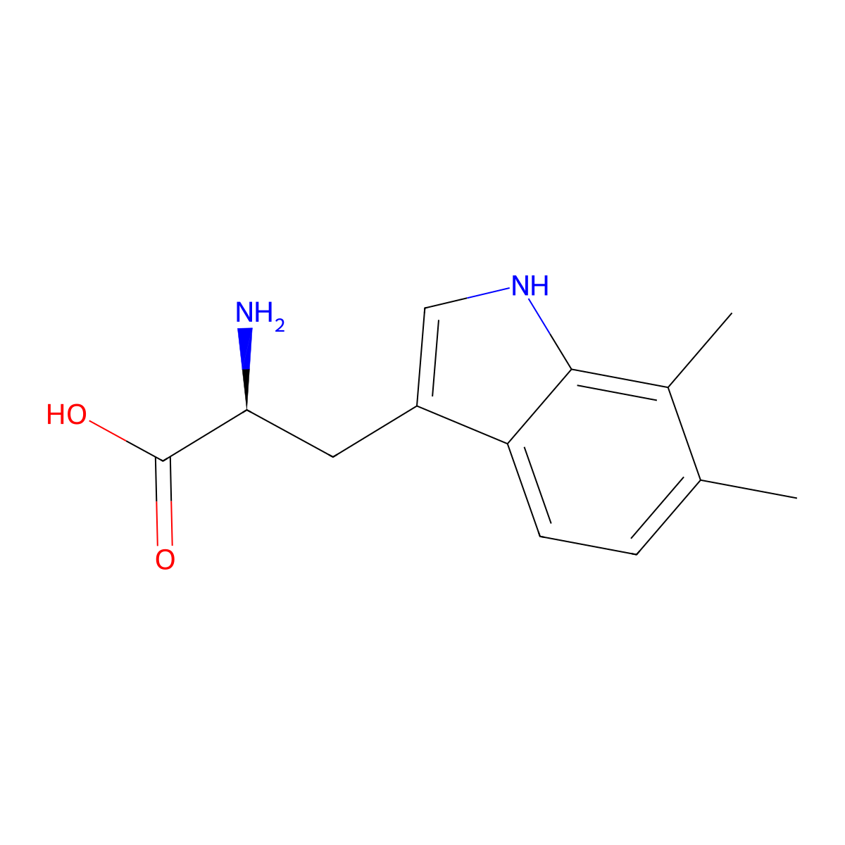 (S)-2-Amino-3-(6,7-dimethyl-1H-indol-3-yl)propanoic acid molecular structure, CAS 2962512-44-1