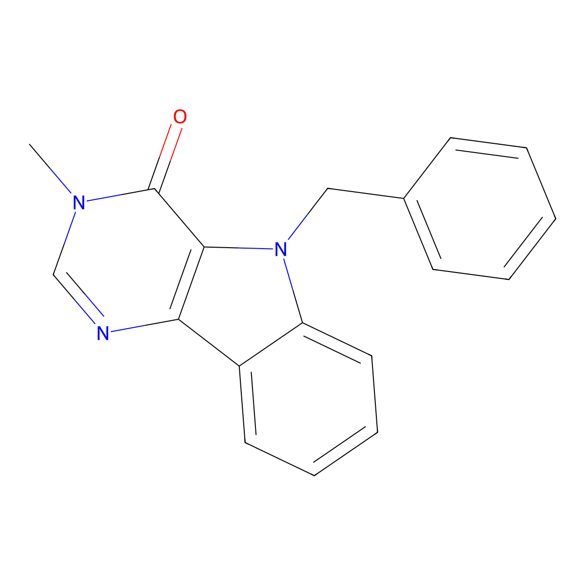 5-Benzyl-3-methylpyrimido[5,4-b]indol-4-one molecular structure, CAS 296263-95-1
