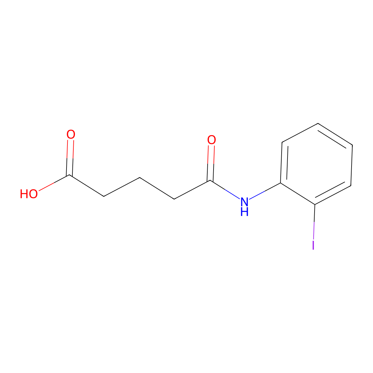 4-(2-Iodo-phenylcarbamoyl)-butyric acid molecular structure, CAS 296264-92-1