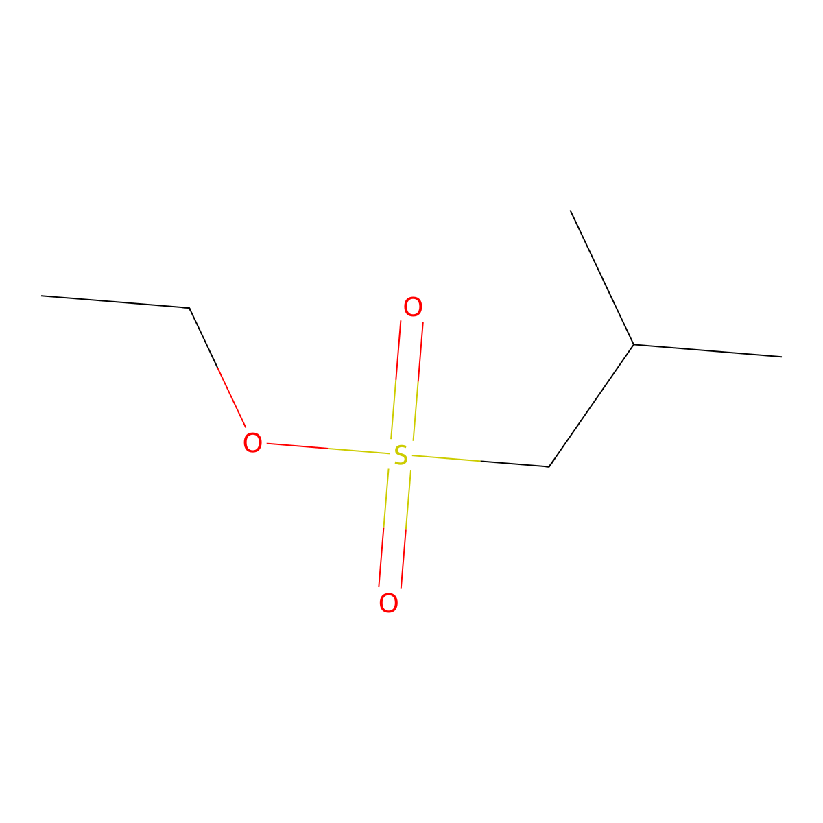 Ethyl 2-methylpropane-1-sulfonate molecular structure, CAS 296264-93-2