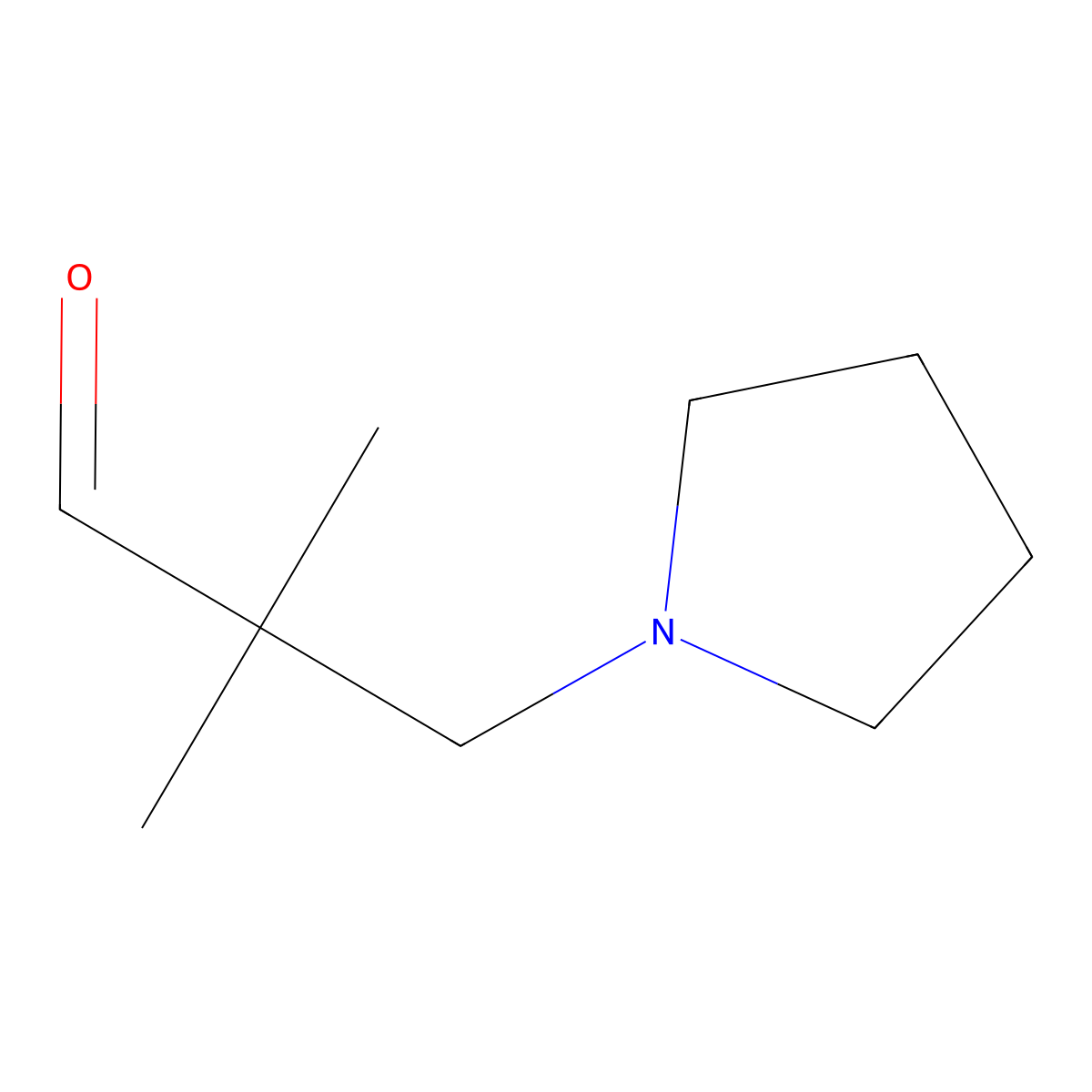 2,2-Dimethyl-3-(pyrrolidin-1-yl)propanal molecular structure, CAS 296264-94-3